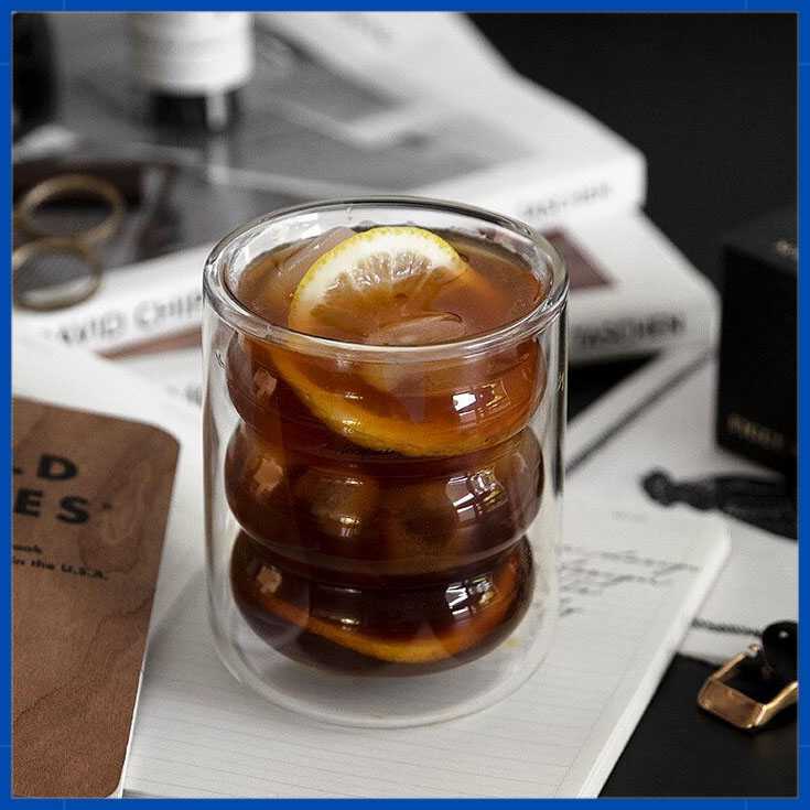 YUCHI Aesthetic Double Wall Glass 225ml - JJ915