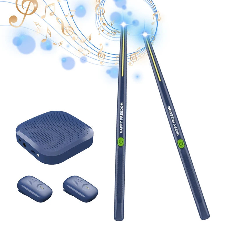 Somatosensory Virtual Drum Kit Electronic Air Drumsticks เครื่องดนตรีสมาร์ทไร้สาย Virtual Reality กล