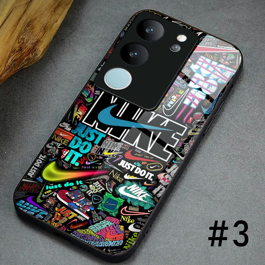 Softcase Vivo V29 5G (G486) Nike Glitter Glass Casing