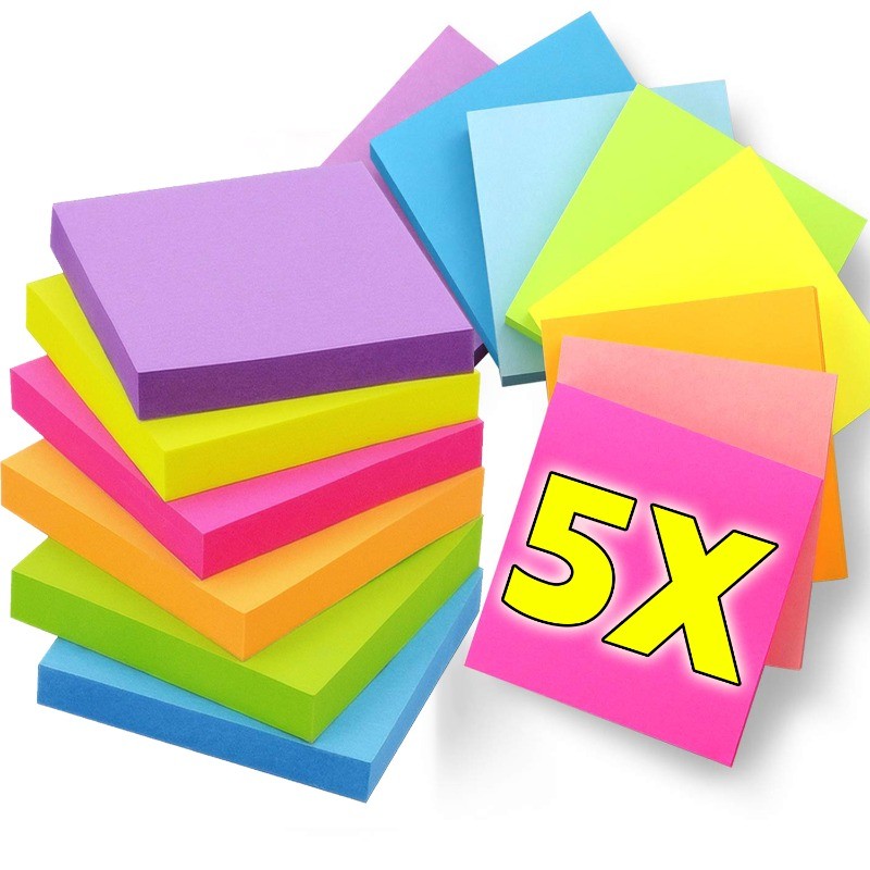 Easy-Tear Mini Sticky Notes 3.8x3.8 ซม., Vibrant สีแบบพกพา Memo Pads สําหรับเตือน, หนังสือและจอคอมพิวเตอร์