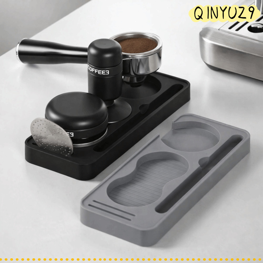 QINYUZ9QX Espresso Tamping Mat, เครื่องล้างจานปลอดภัยซิลิโคน Espresso Tamper Mat, Professional เกรดท