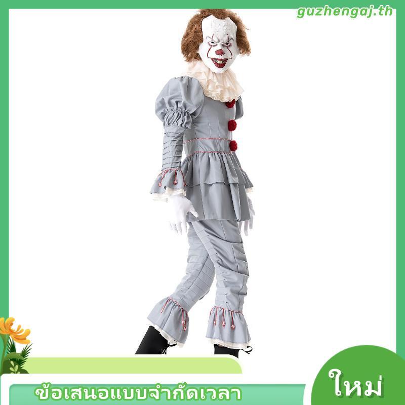 PDD-PNW ชุดตัวตลก Penwise  Clown Costume, Penwise Halloween Costume 🚚ด่วนมีส่งGrabค่า