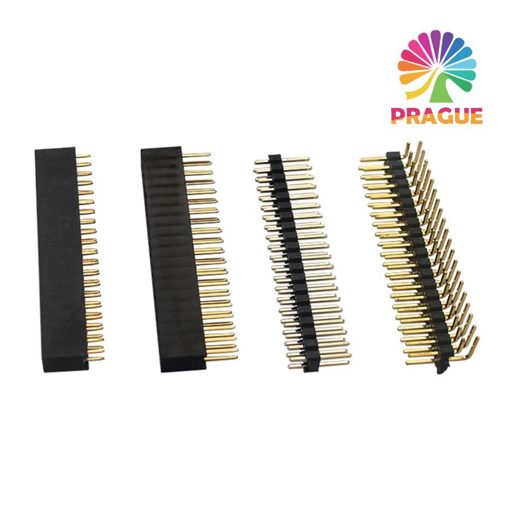 4 ชิ้น 40Pin คู่แถว Stright ชาย Headers Pins สําหรับ Raspberry Pi Zero/Zero W