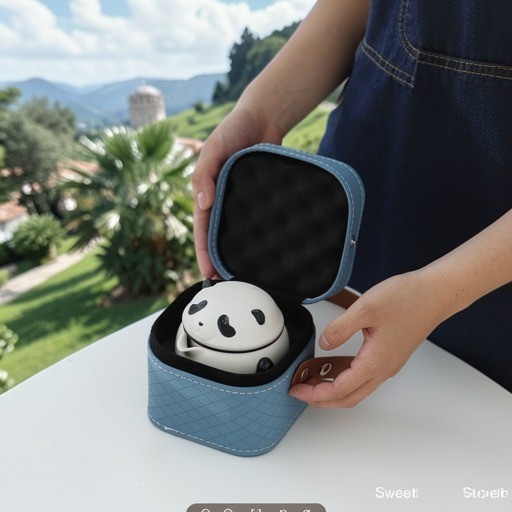 Creative Panda ถ้วยชาเซรามิคชุดชาเดินทางกลางแจ้งชุด Kung Fu ชุดชาแบบพกพา Quick ถ้วยกาน้ําชาดื่มชาถ้ว