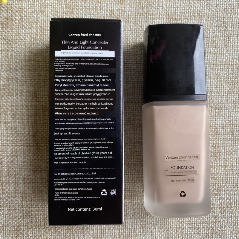 ครีมรองพื้น รองพื้น Venzen venzen คอนซีลเลอร์น้ําหนักเบา Liquid Foundation คอนซีลเลอร์บีบีครีมควบคุม