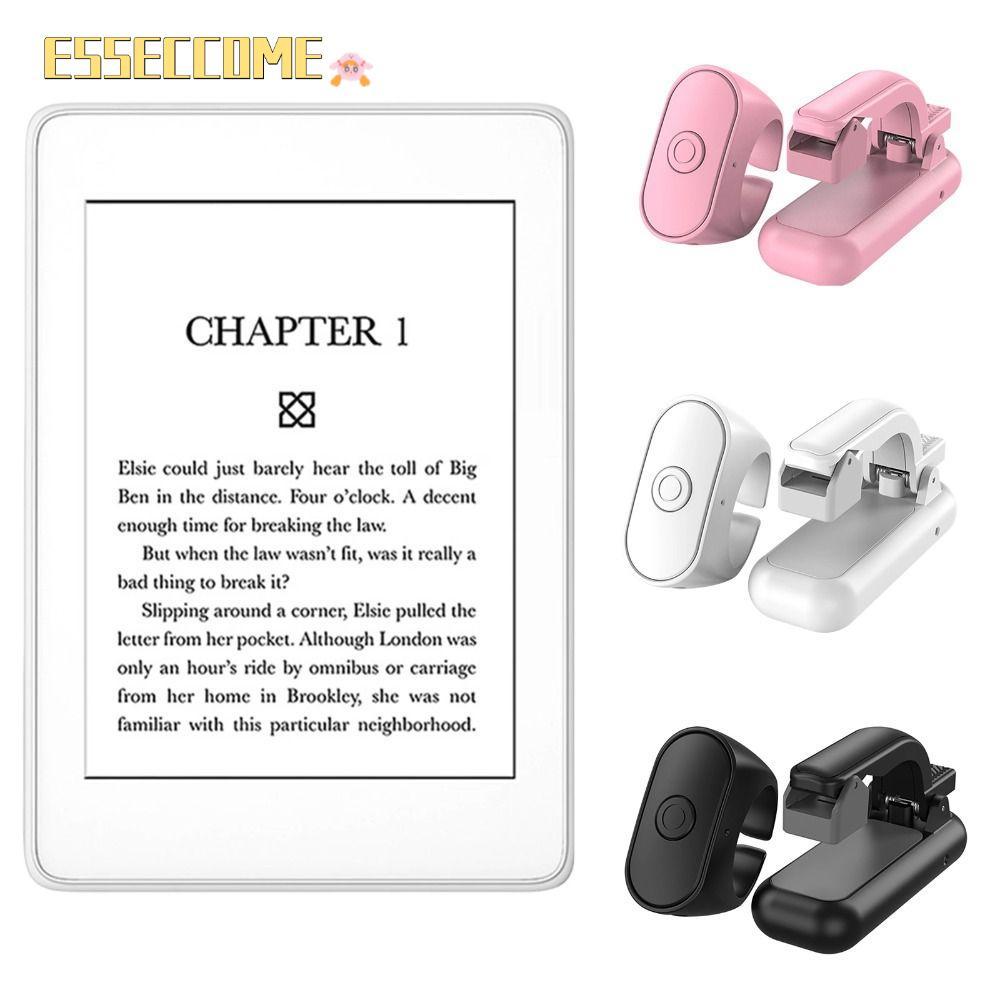 ESSECCOME Page Turner Remote, Remote ABS E-book Page Turner, 2-in-1 Lightweight Record Triggers สําห