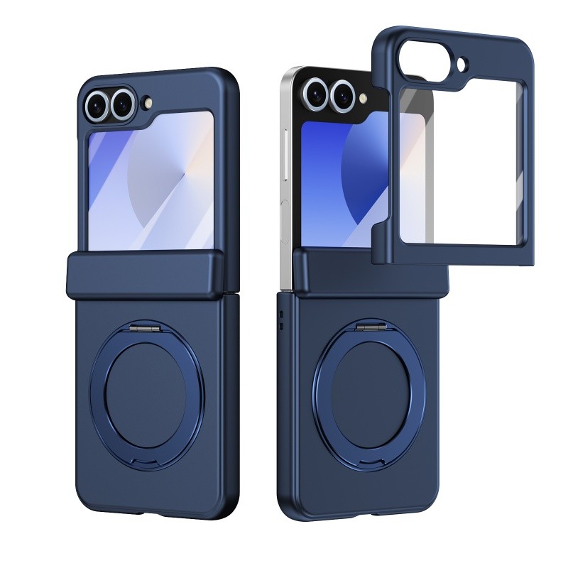 เคสป้องกันที่ทนทานเต็มร่างกายสําหรับ Samsung Galaxy Z Flip 7 FE Z Flip Z Flip 5 Anti-Drop Protection Funda พร้อม 360° ที่วางแหวนแม่เหล็ก, การ์ดหน้าจอด้านหน้า Z พลิก 8