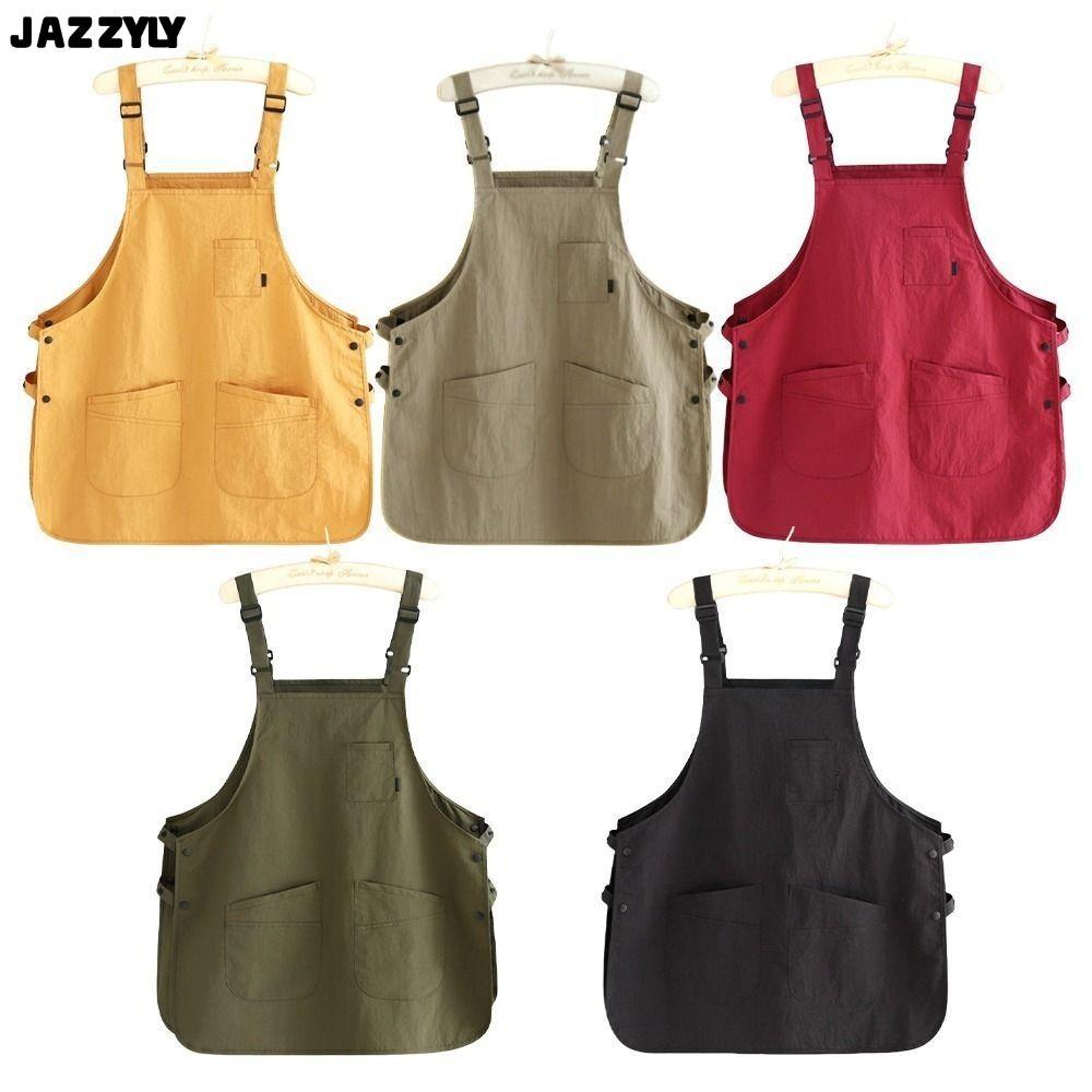 JAZZYLY Catering Workwear ผ้ากันเปื้อน,ผ้ากันเปื้อนภาพวาดในครัวเรือนทนคราบ,กันน้ําสไตล์ญี่ปุ่นเสื้อผ้าทํางานสําหรับCafe BarberingIn-stock