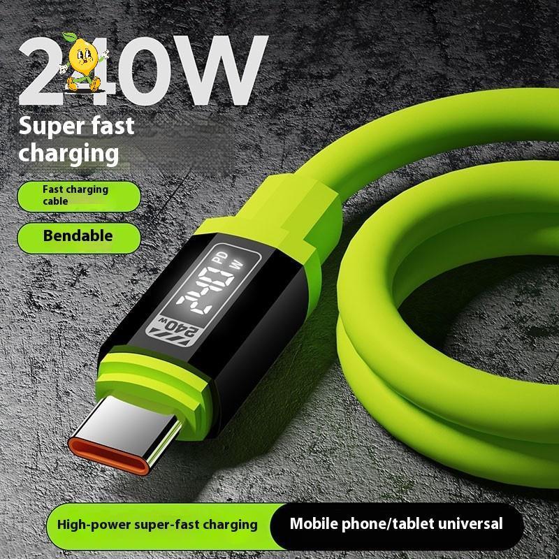 [mozh] 240W 1.5m USB Type-C to Type-C สายชาร์จเร็วพร้อมจอแสดงผลพลังงานแบบเรียลไทม์สําหรับอุปกรณ์มือถือนักเรียนธุรกิจ [TH]