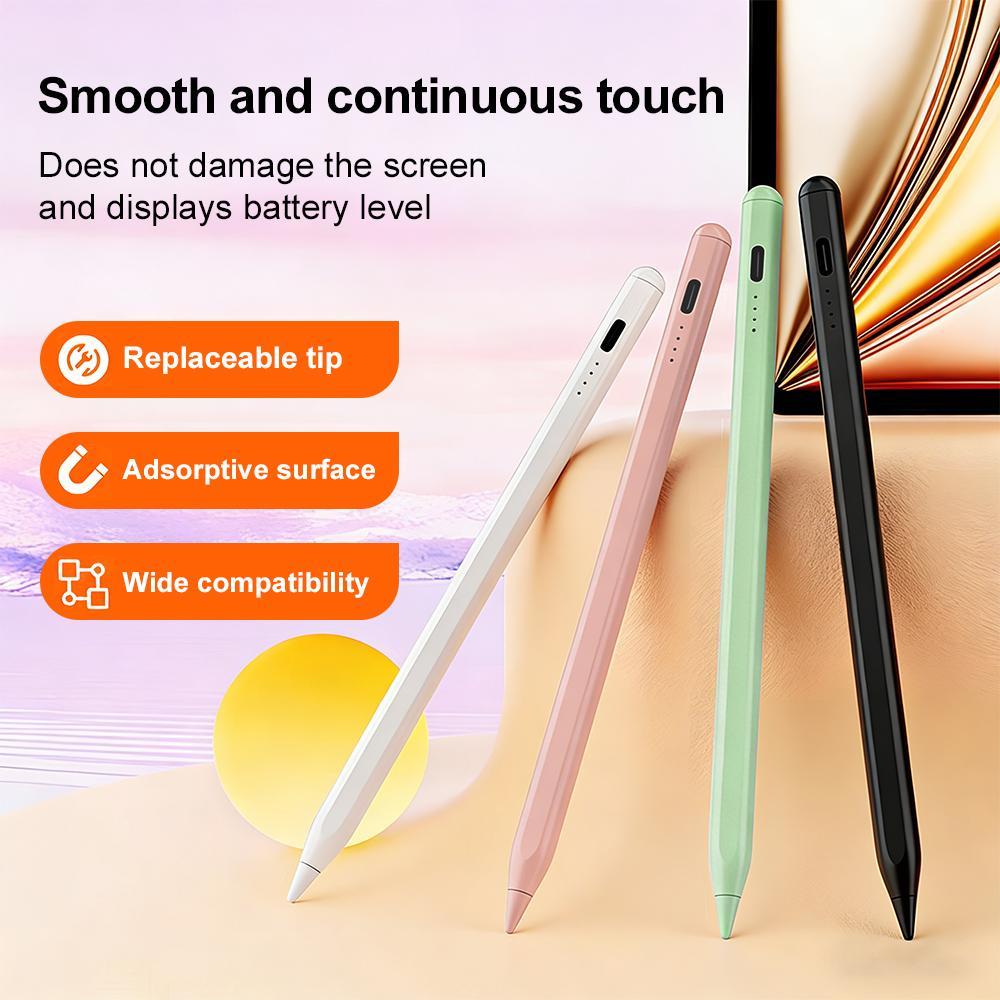 Universal Active Stylus Pen การชาร์จแบบ Type C การวาดภาพดิจิทัลที่ราบรื่นและมีประสิทธิภาพ For iPad ปี 2018-2024& Android
