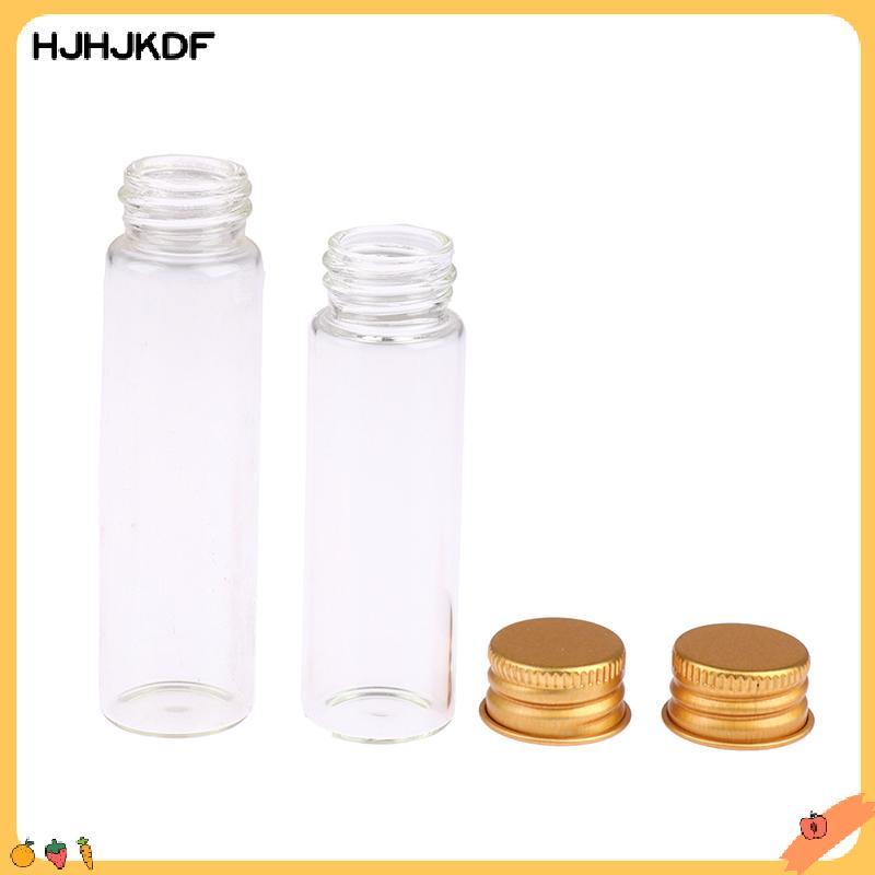 HJ 10 ชิ้น 5/7/10/14/18/20ML ขวดแก้ว ขวดแก้วจิ๋ว ขวดปิดผนึก ขวดปรารถนา DF