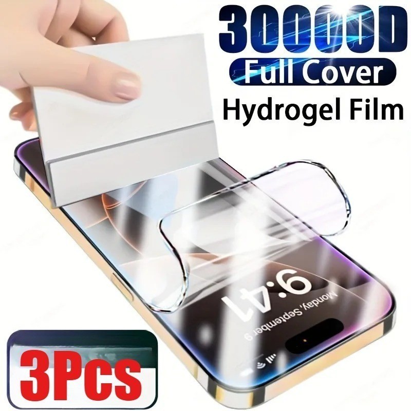 3 ชิ้นคลุมทั้งหมดป้องกันหน้าจอ HD ฟิล์มนุ่มสําหรับ vivo Y100 Y100i Y100t Y200 Y200 + Y200e Y200i Y20