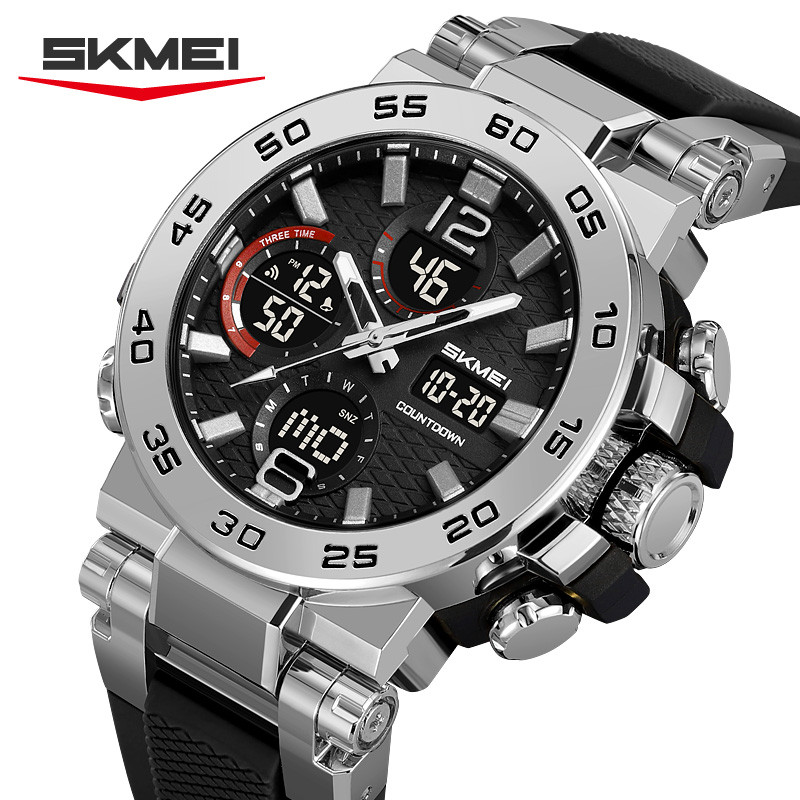 SKMEI 2499 นาฬิกาธุรกิจกีฬา Dual Display กันน้ํา ตั้งปลุก อเนกประสงค์