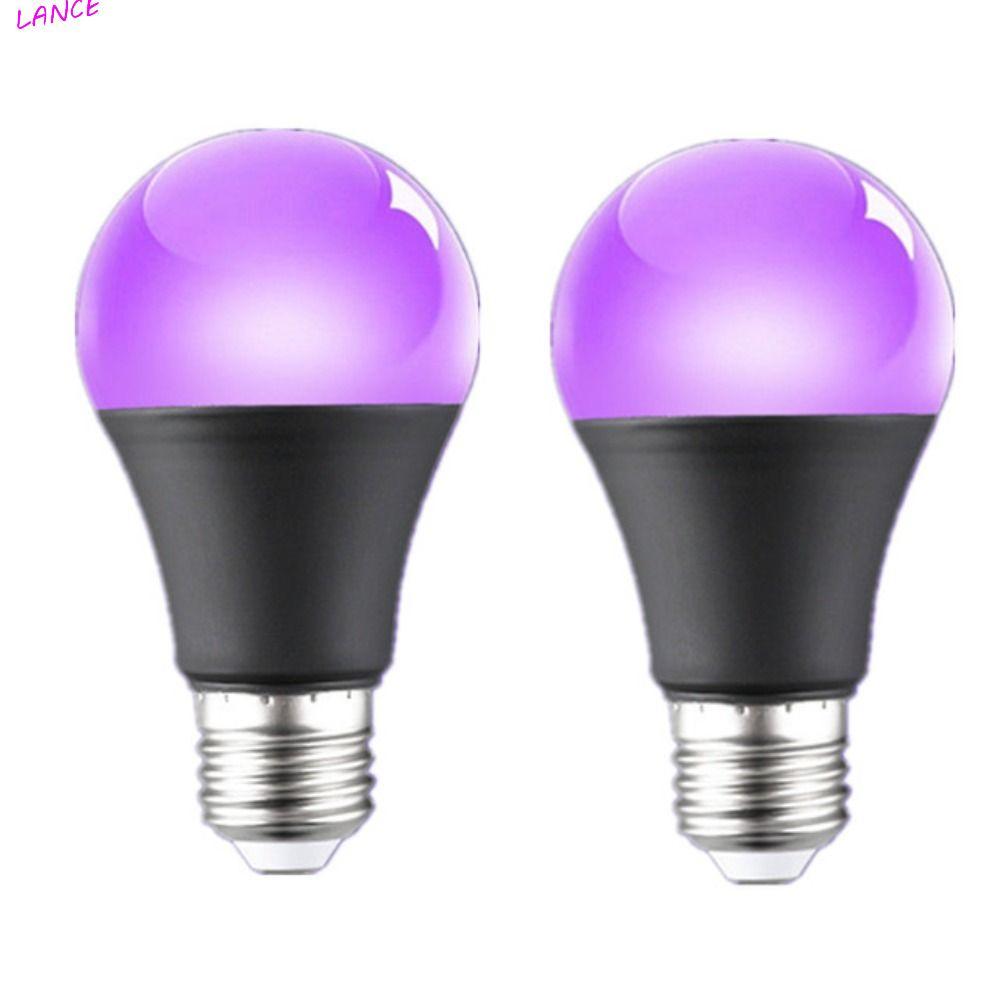 LANCE UV Bulb สีม่วง, E26/E27 Spiral Aluminium Purple Black Light Bulb, Floodlight 360 Glow 10W 85-2