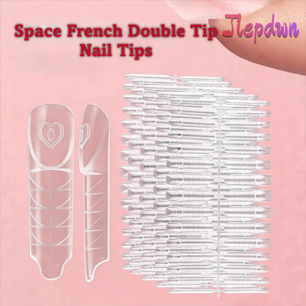 JEPDWN 75/150Pcs เล็บ Extension Builder, Reusable โปร่งใส Space เล็บรูปแบบ, 15 ขนาดพลาสติก French Ti