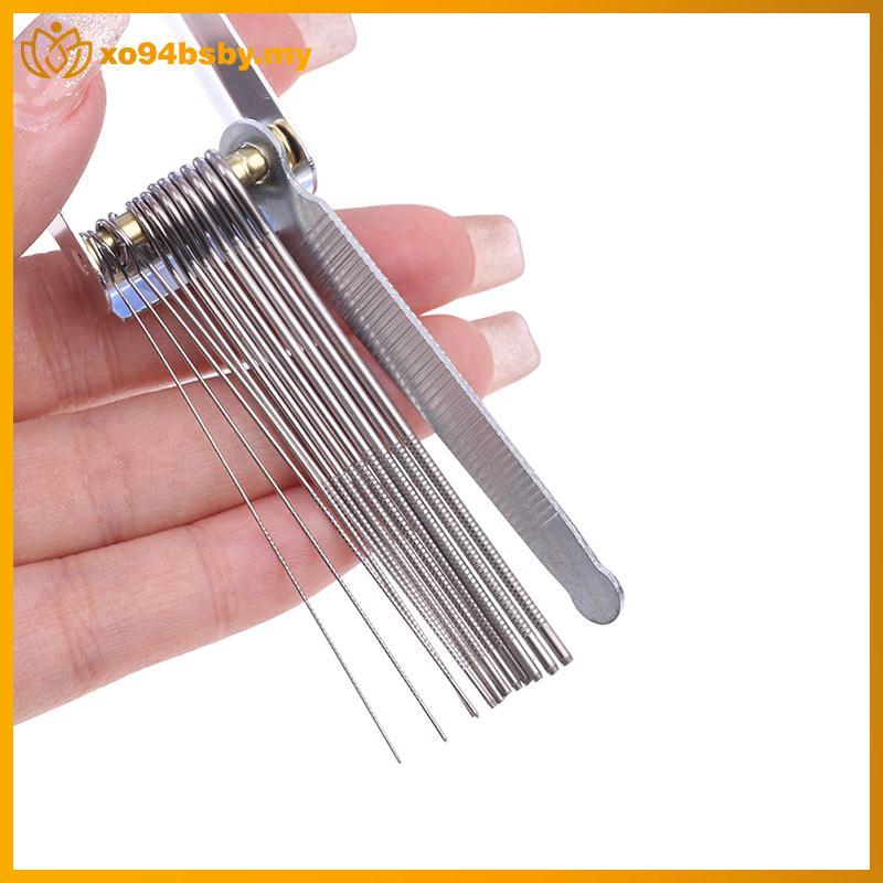 Xo94bsby กีตาร์ Nut Slotting ไฟล์เลื่อย Rods Slot Filing ชุดแบบพกพา DIY กีตาร์ซ่อมเครื่องมือเหล็ก Lu