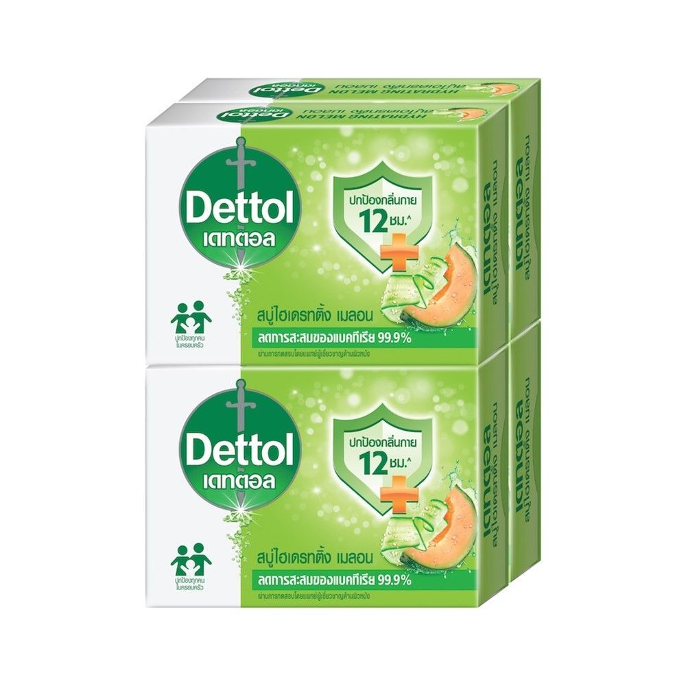 [สินค้าส่งด่วน] เดทตอลสบู่ก้อนไฮเดรทติ้ง 60กรัมX4 DETTOL BAR SOAP HYDRATING 60G.X4