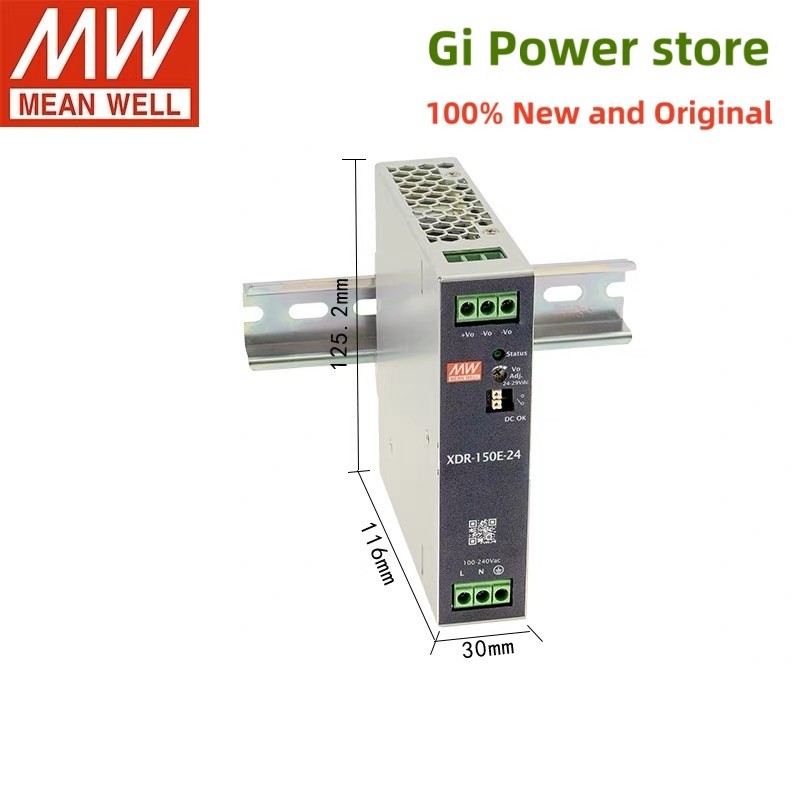 XDR-150E 150W MEAN WELL AC DC XDR-150E-12 XDR-150E-24 XDR-150E-36 XDR-150E-48 ประหยัด Ultra อุตสาหกร