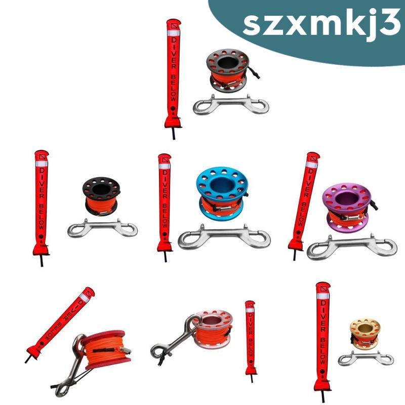 [Szxmkj3] ท่อสัญญาณทุ่นดําน้ํา SMB Surface Marker พร้อม Dive Reel Spool สีดํา