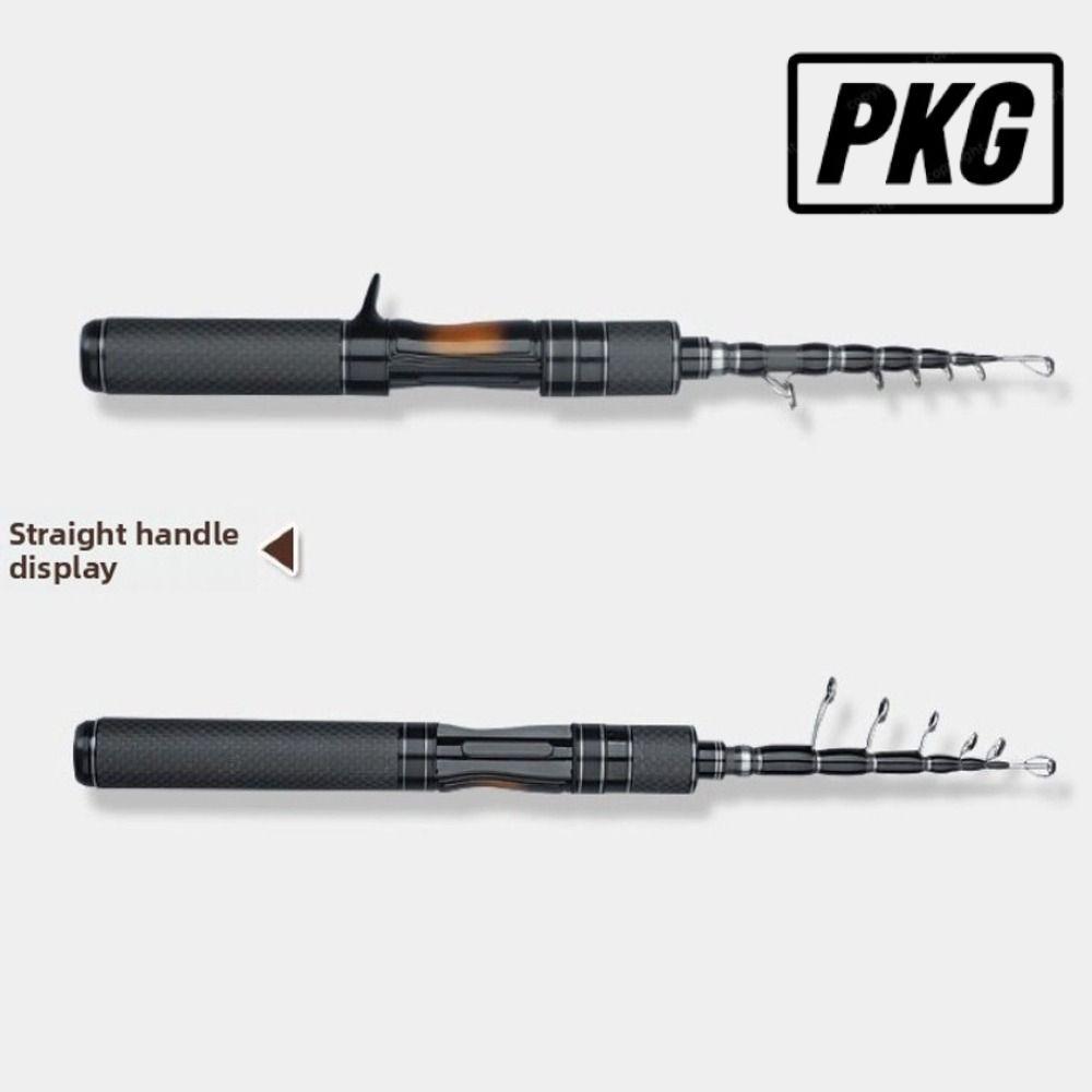 คันเบ็ดแบบยืดสไลด์ Carbon Ultralight ความยาว 1.5 ม. และสามารถขยายเป็น 1.8 ม. ปลายแข็ง เหมาะสำหรับการเดินทางและตกปลาบนชายหาด