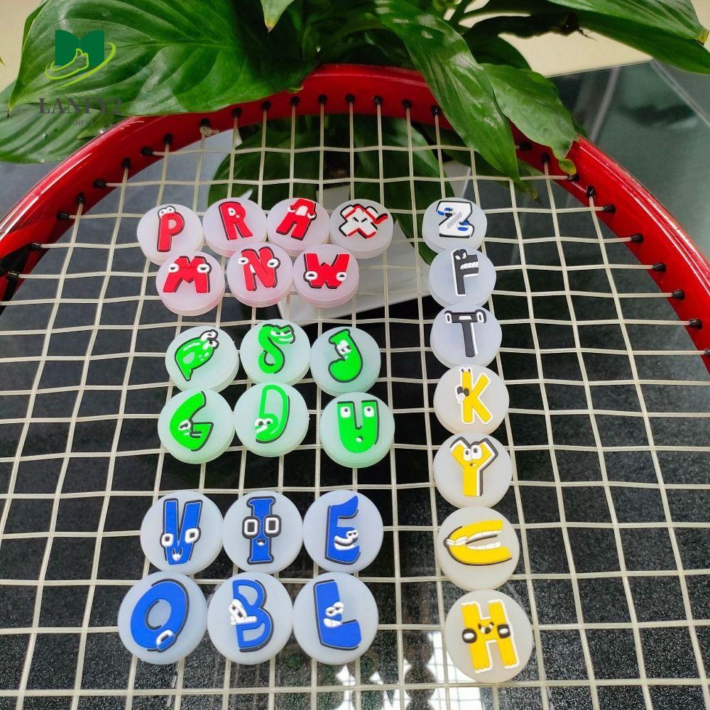 ALANFY ซิลิโคนดูดซับแรงกระแทกสําหรับไม้เทนนิส, Shock Pad กันสั่นสะเทือน, ดีไซน์สัตว์น่ารัก, Dampeners สําหรับไม้เทนนิส