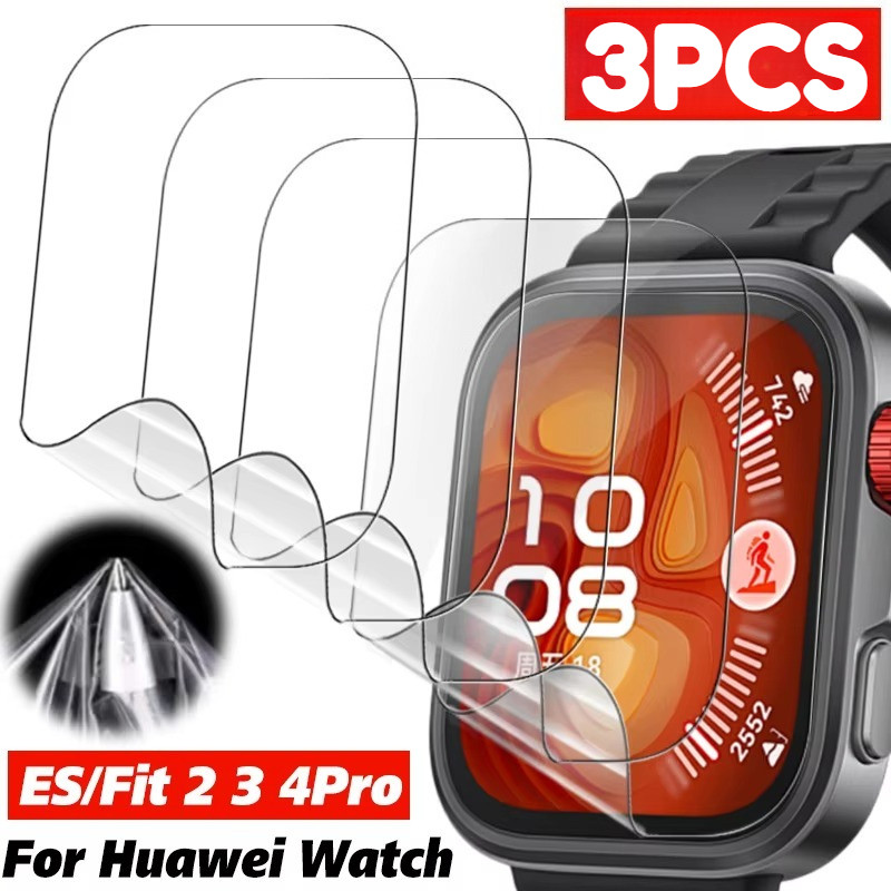 3PCS Ultra Thin Smart Watch Hydrogel Film สําหรับ Huawei Watch Fit 5 4 3 Pro Oil-Proof Soft Film สําหรับ Huawei Watch Fit 4Pro 5Pro 3 4 5 HD Clear Screen Protector