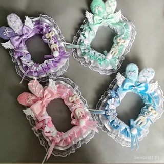 [พร้อมส่งสินค้า] Se.W กับ.ว ลูกไม้ตัดกระต่ายหูผู้ถือบัตรน่ารักอะนิเมะอุปกรณ์ต่อพ่วงการ์ตูนการ์ดขนาดเล็กฝาครอบป้องกัน ทําเอง ตกแต่งกระเป๋า
