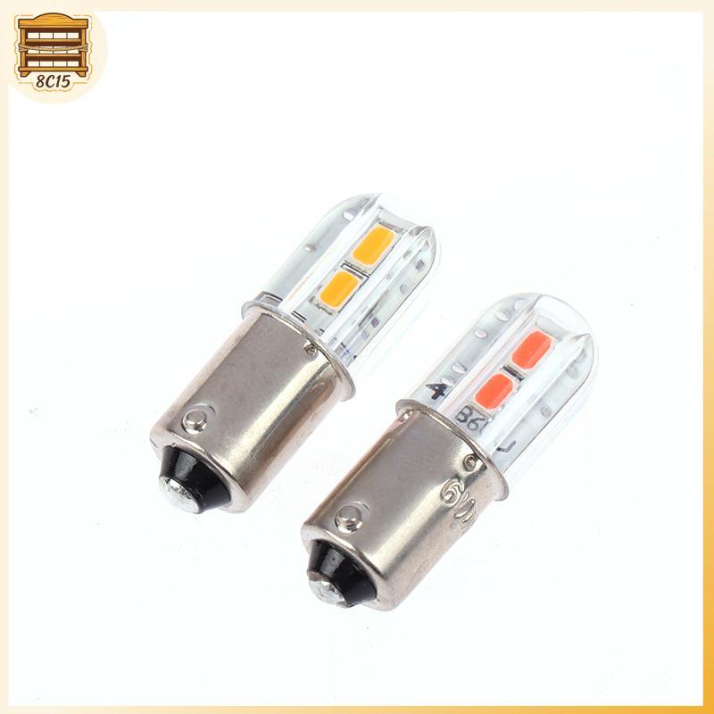 [8C15] BA9S หลอดไฟ LED 6V อัพเกรดหลอดไฟ 4LED เปลี่ยนโคมไฟสําหรับไฟฉายไฟหน้ามอเตอร์จักรยานเครื่องดนตร