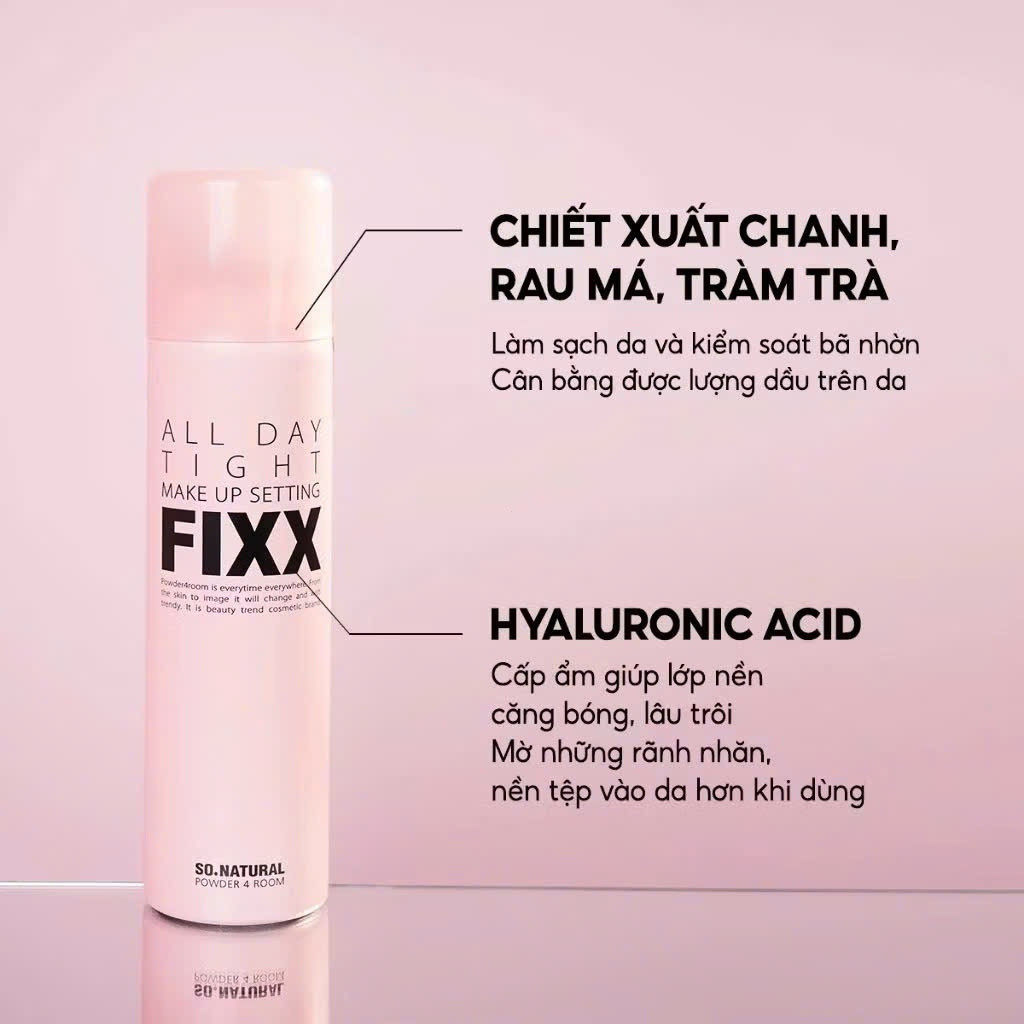 So Natural All Day Tight Make Up Setting Fixx spray 75ml-120ml