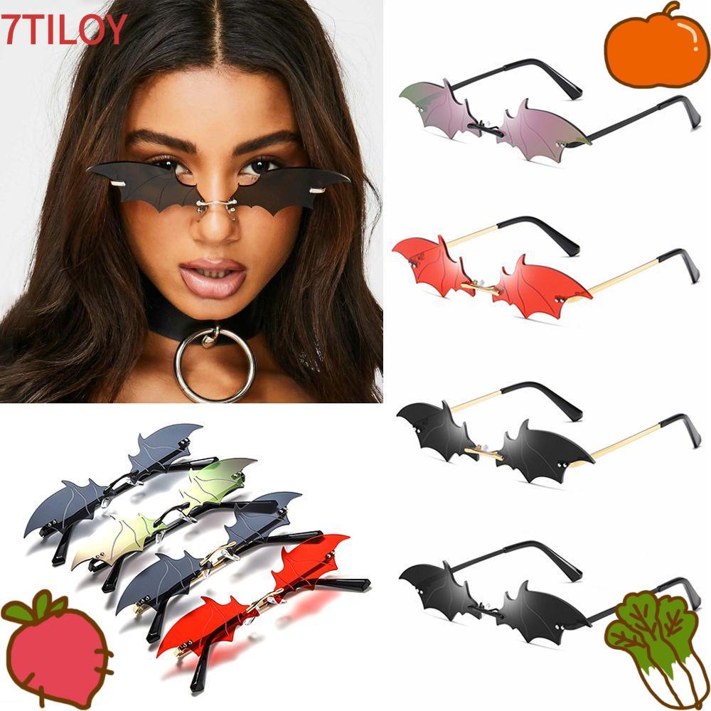 7TILOYSHOP แว่นตากันแดดผู้หญิง Streetwear Rimless UV400 แว่นตาสุภาพสตรี