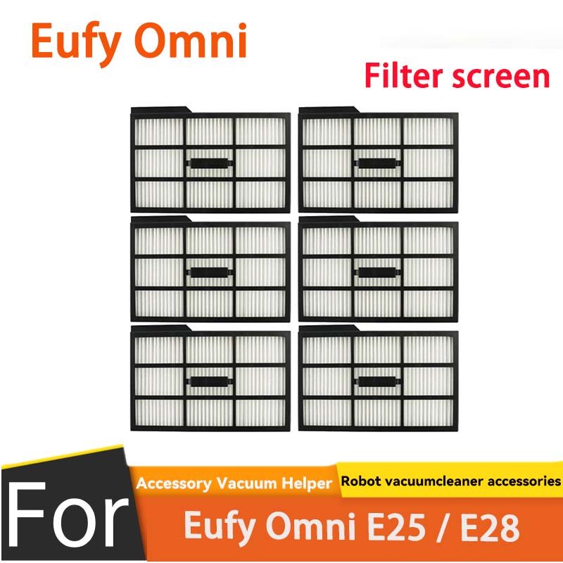 เข้ากันได้กับอุปกรณ์เสริมเครื่องดูดฝุ่นหุ่นยนต์ Eufy Omni E25 / E28 (6 ชิ้น)