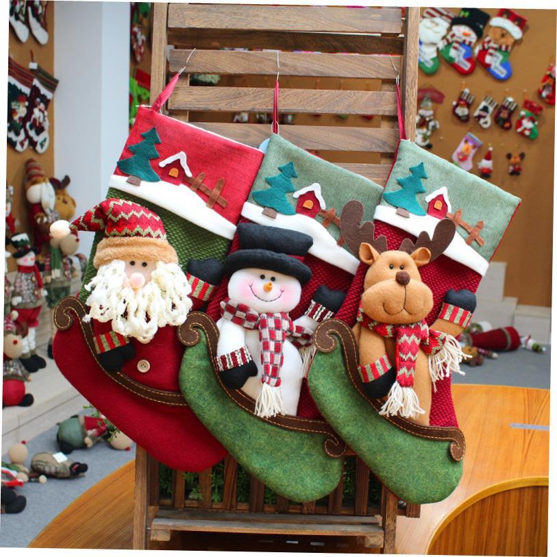 ตกแต่งคริสต์มาส tree stocking gift กระเป๋า goodie 圣Mian Keen