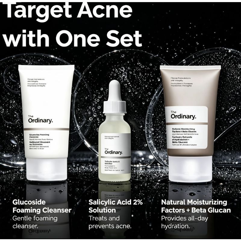 The Ordinary Brightening & Cleansing 3pcs Set | คลีนเซอร์ + โทนเนอร์ + เซรั่ม ชุดทำความสะอาดผิวหน้า 