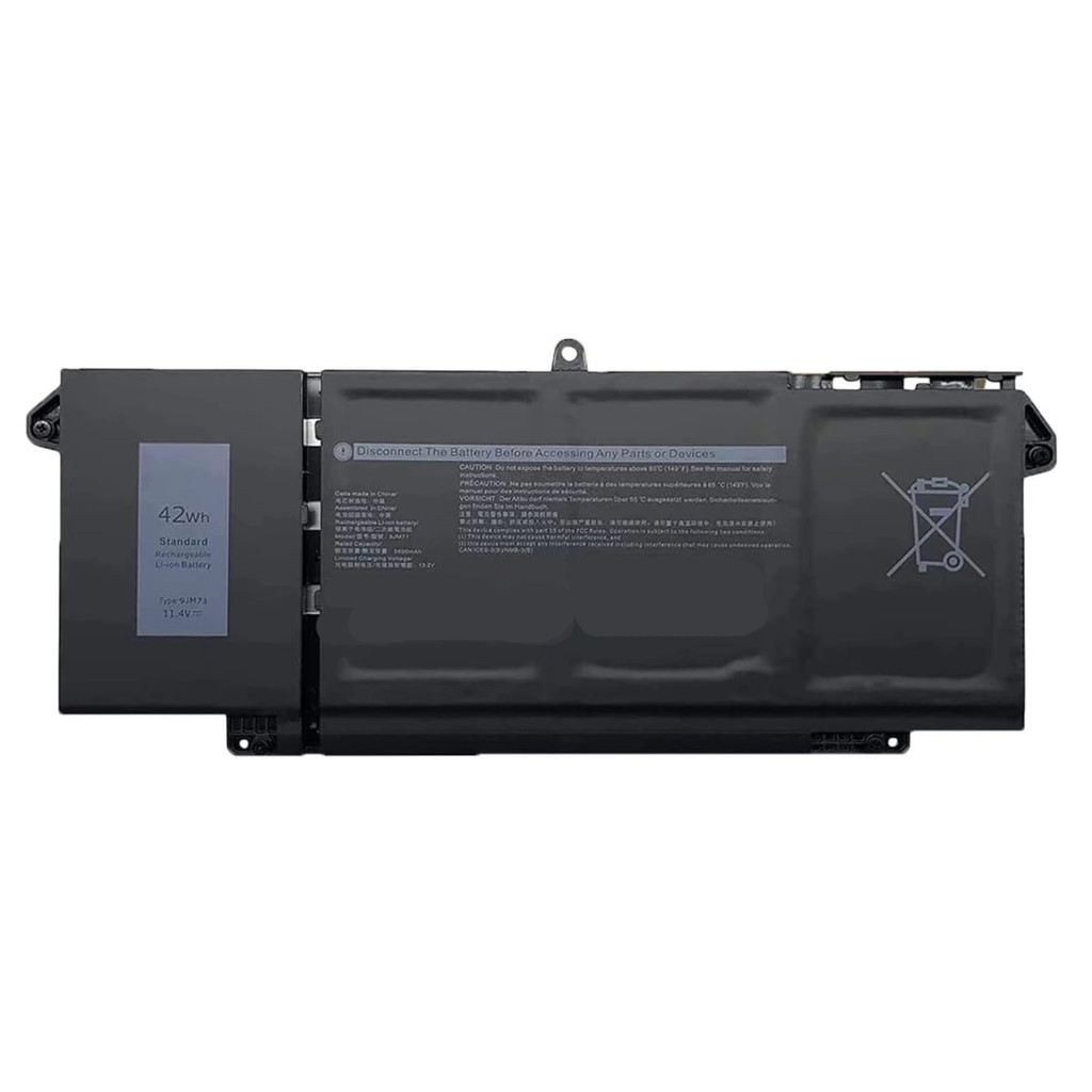 For Dell Latitude 5320 7520 7320 7420 9JM71 7FMXV 42wh battery