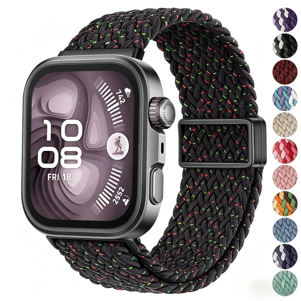 สายรัดไนลอนแบบสปอร์ตสําหรับ Huawei Watch Fit 4 4pro/3 Braided Breathable สําหรับ Huawei Watch Fit 5 5pro