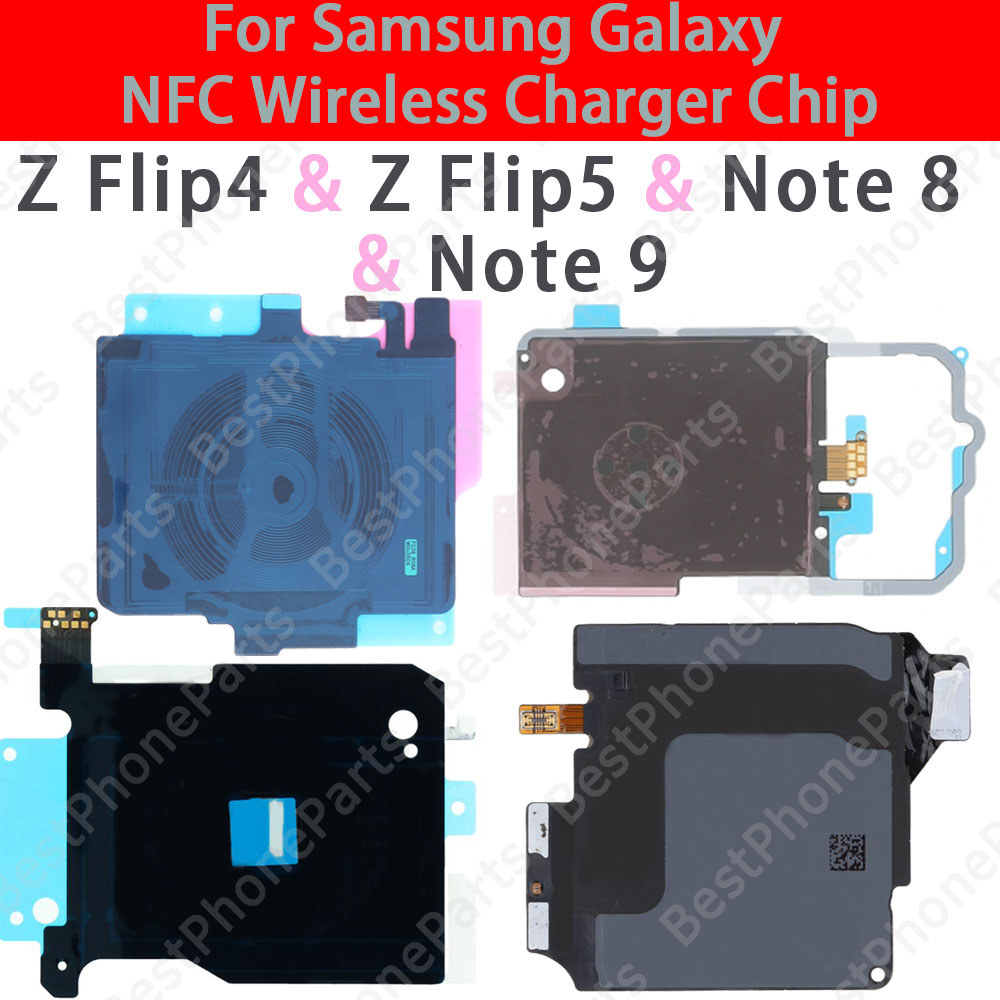 เสาอากาศ NFC Wireless Charger ชิปสําหรับ Samsung Galaxy Z Flip4 Flip5 Note8 Note9 โทรศัพท์ใหม่ด้านหล