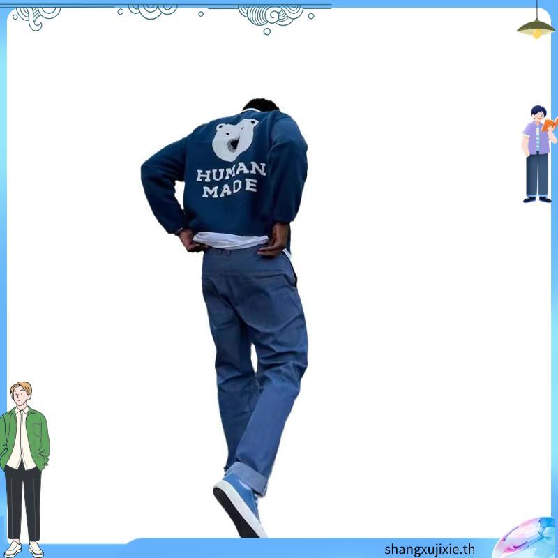 【Human Made】🇯🇵 พร้อมส่ง เสื้อกันหนาว HUMAN MADE ชื่อร่วม รักX เสื้อสเวตเตอร์ถัก
