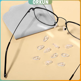 Orkun ที่รองจมูกแว่นตา ซิลิโคนนุ่ม ถุงลม ป้องกันลื่น 1 กล่อง ติดตั้งง่าย Silicone Eyeglasses Nose Pads