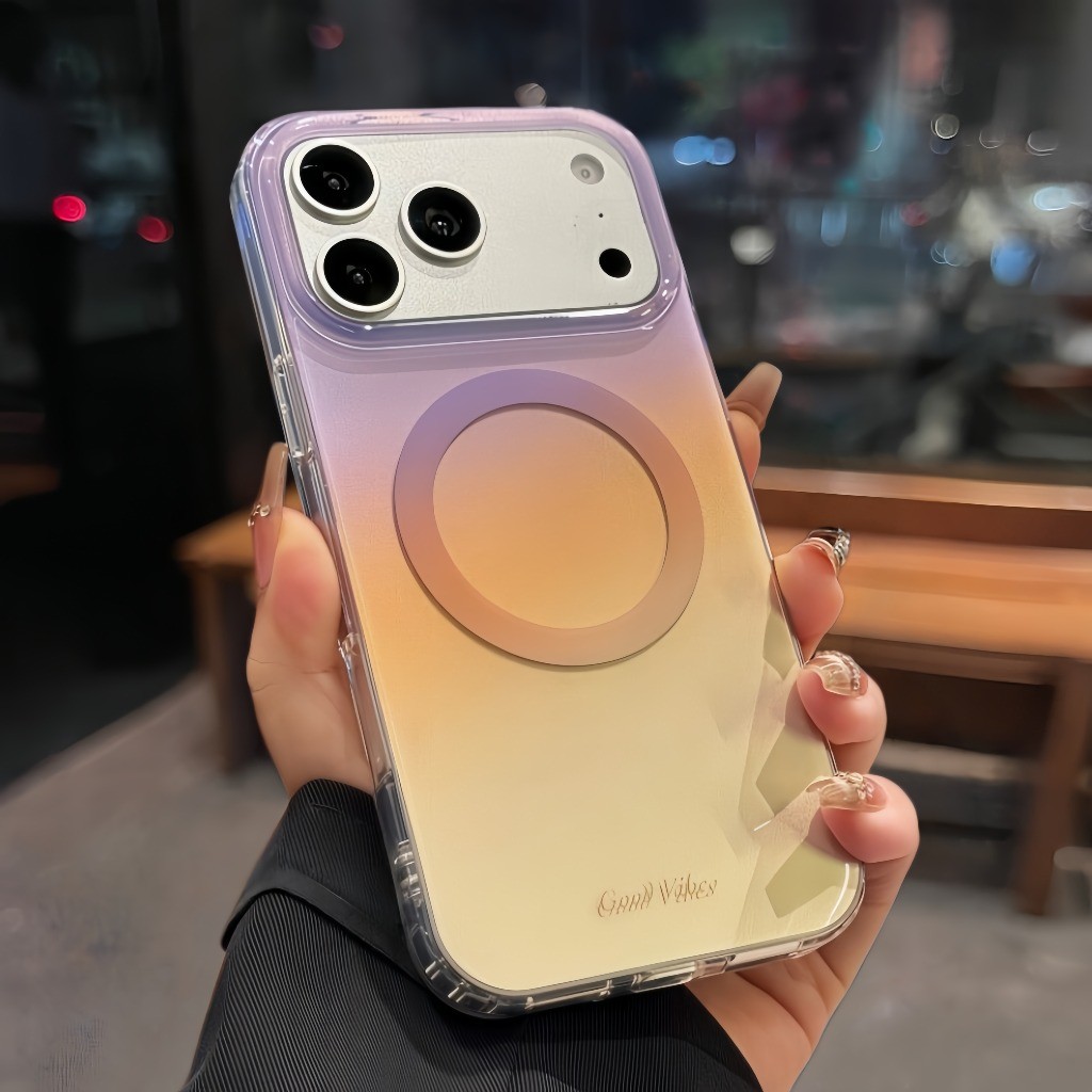 เคสซิลิโคนแม่เหล็กไล่โทนสีหรูหราสําหรับ ไอโฟน 17 16 15 มือโปร สูงสุด ฤดูร้อน โดปามีน ฝาครอบกันกระแทก