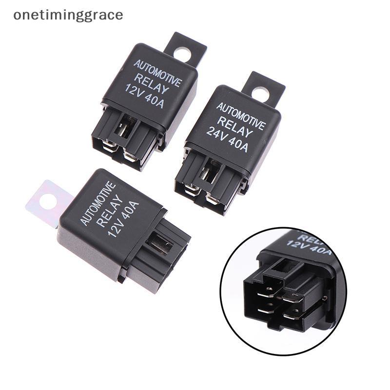 Onetiminggrace 1 PC รีเลย์รถยนต์ 12V 24V 40A 40 AMP กระจกรถยนต์ Van เรือจักรยาน 4 ขา SPST Alarm รีเลย์อะไหล่รถยนต์ OMA