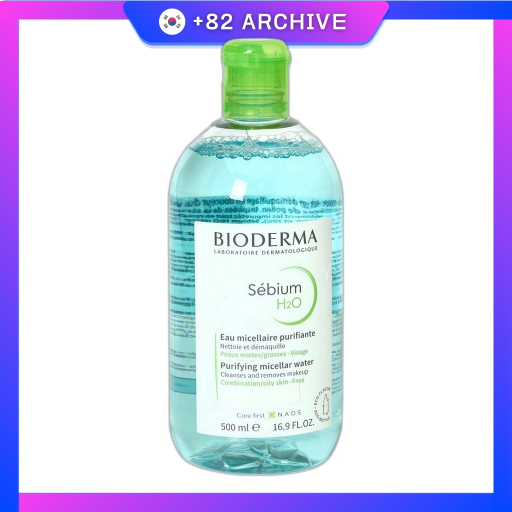 [bioderma] Sebium H2O Purifying Micellar Water, 500ml, 1pc / Korean Micellar Water / Makeup Remover 