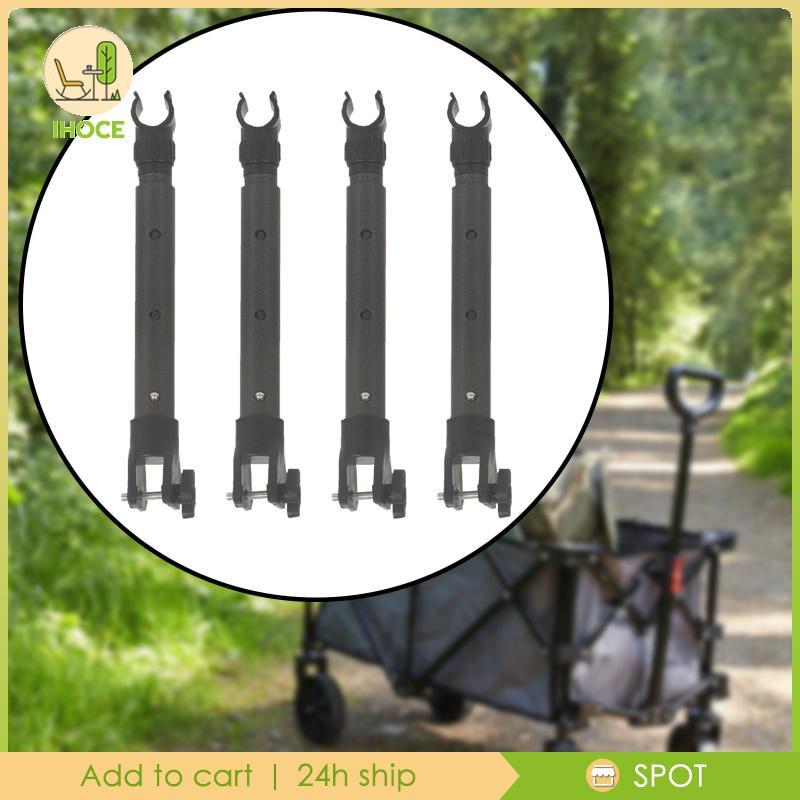 [Ihoce] 4x Camping Cart Table Support Rod อุปกรณ์ปรับความสูง Telescopic Desk Leg สําหรับเดินป่า Wago