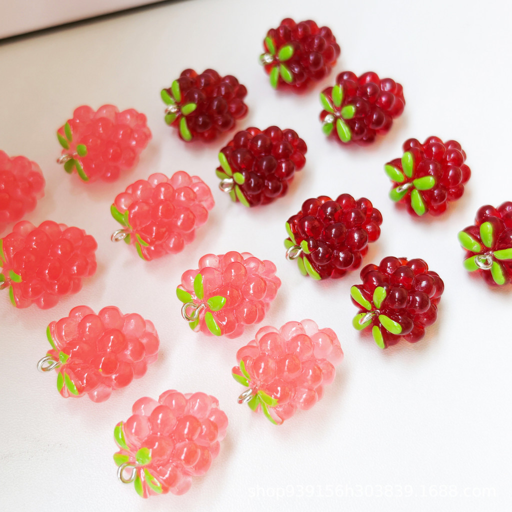 จําลององุ่นเรซิ่นจี้ DIY Handmade ต่างหูสร้อยคอเครื่องประดับน่ารักผลไม้ All-Match จี้ประณีต