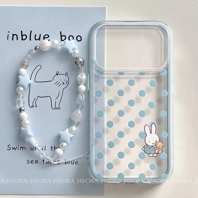 Polka Dot Miffy Rabbit เคสใส Samsung S22 S23 S24 S25 S26 Ultra FE เคสโทรศัพท์ S26ultra เคสป้องกัน A55 A56 เคสป้องกัน
