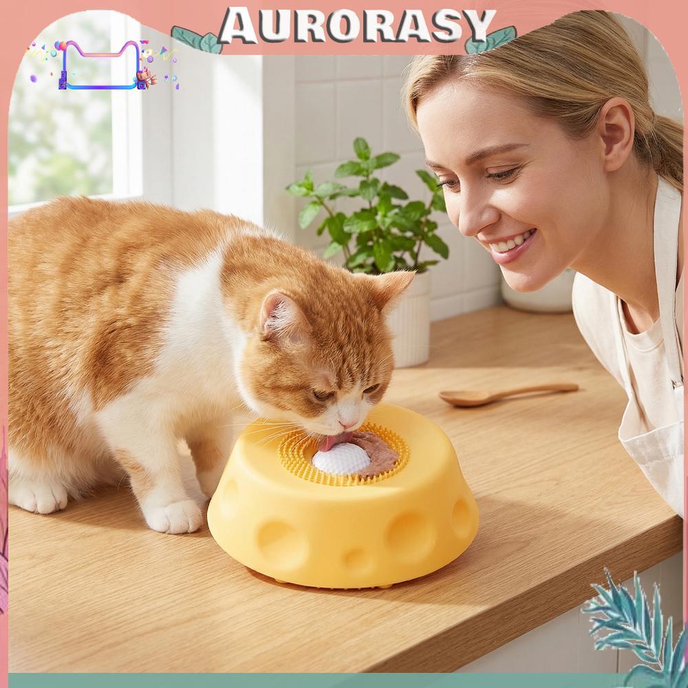 [AS] Bone Broth Dog Lick Bowl for Liquid Treats Bone Broth Yogurt with Rolling Ball Pet Slow Feeder 