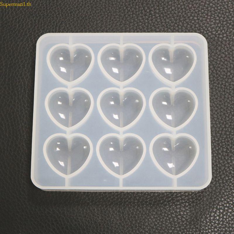 Best 9 หลุม Love Heart แม่พิมพ์ซิลิโคนวันวาเลนไทน์ช็อกโกแลตคุกกี้ Gumpaste Mould