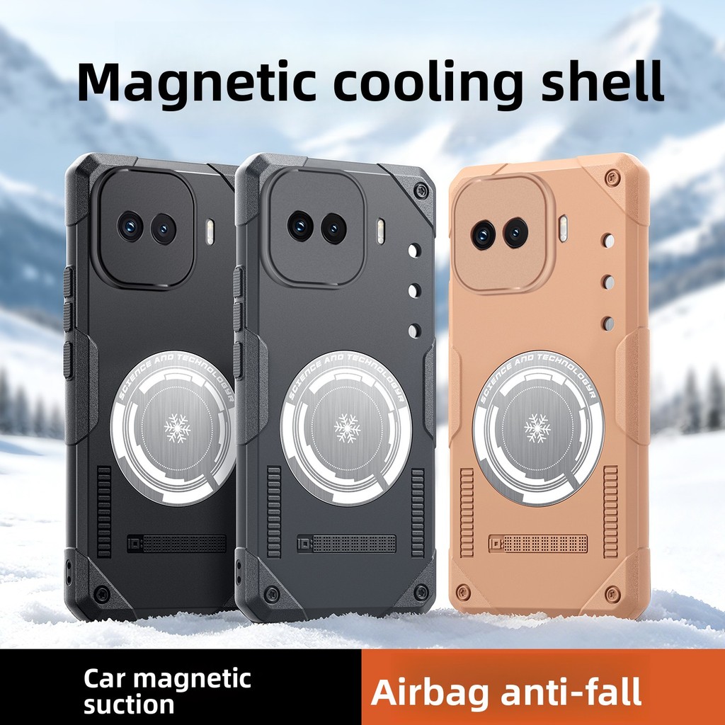 ใหม่สําหรับ VIVO IQOO 15R 15 Ultra 13 12 Neo 9 9s 10 11 Z10 Z11x Turbo Pro Plus Magnetic Graphene Cooling การกระจายความร้อนเคสโทรศัพท์เกราะ Anti Fall Cover Light ปลอกบาง