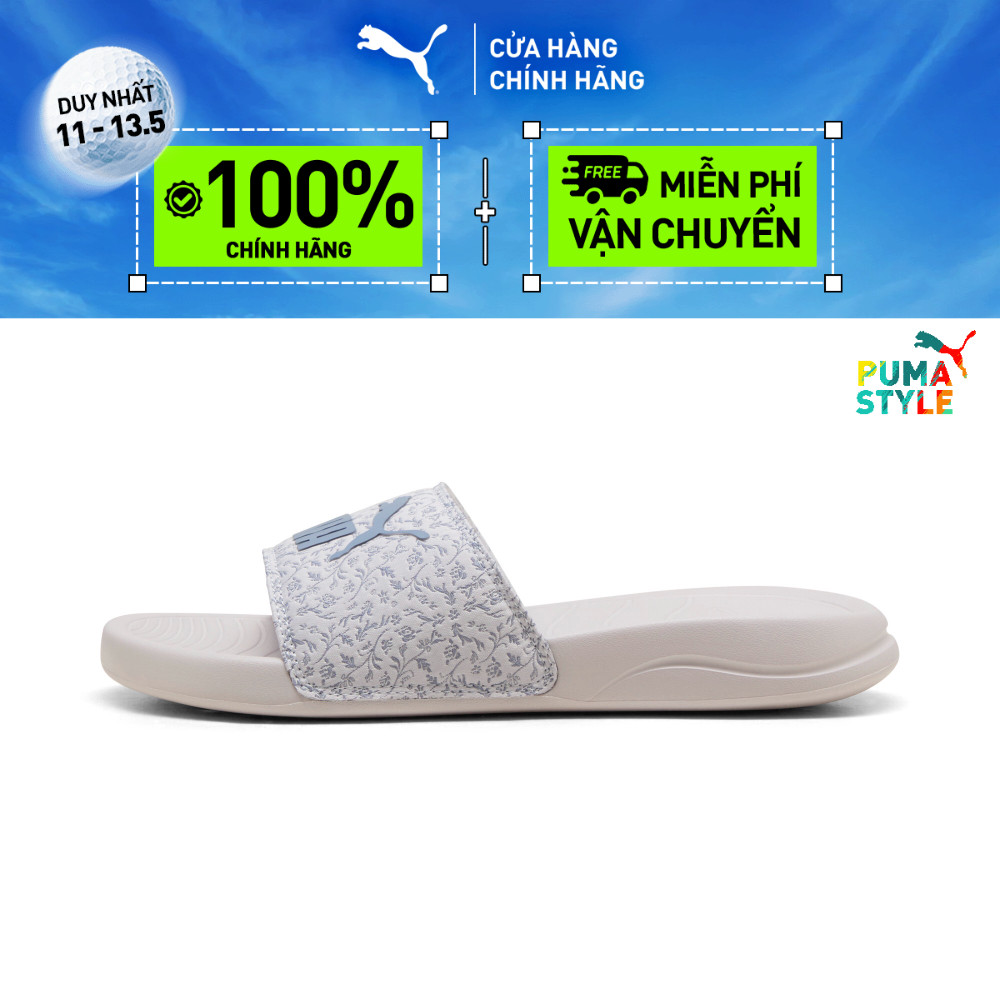 PUMA Womens Popcat 20 Fleurs de Provence Lavender Pop-Gray Sky Sandals สีม่วง