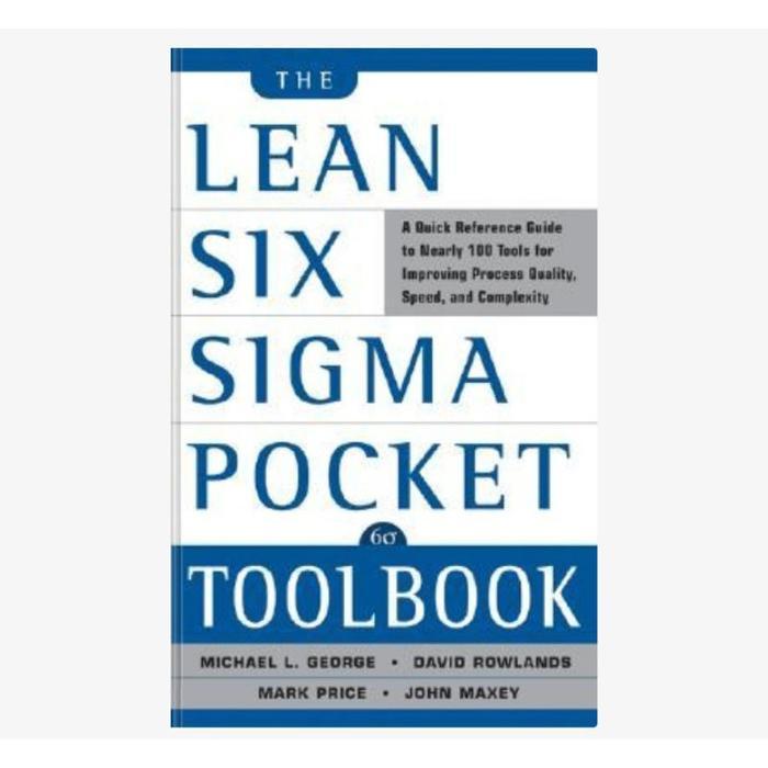 The Lean Six SIGMA Pocket Toolbook หนังสือทางกายภาพ