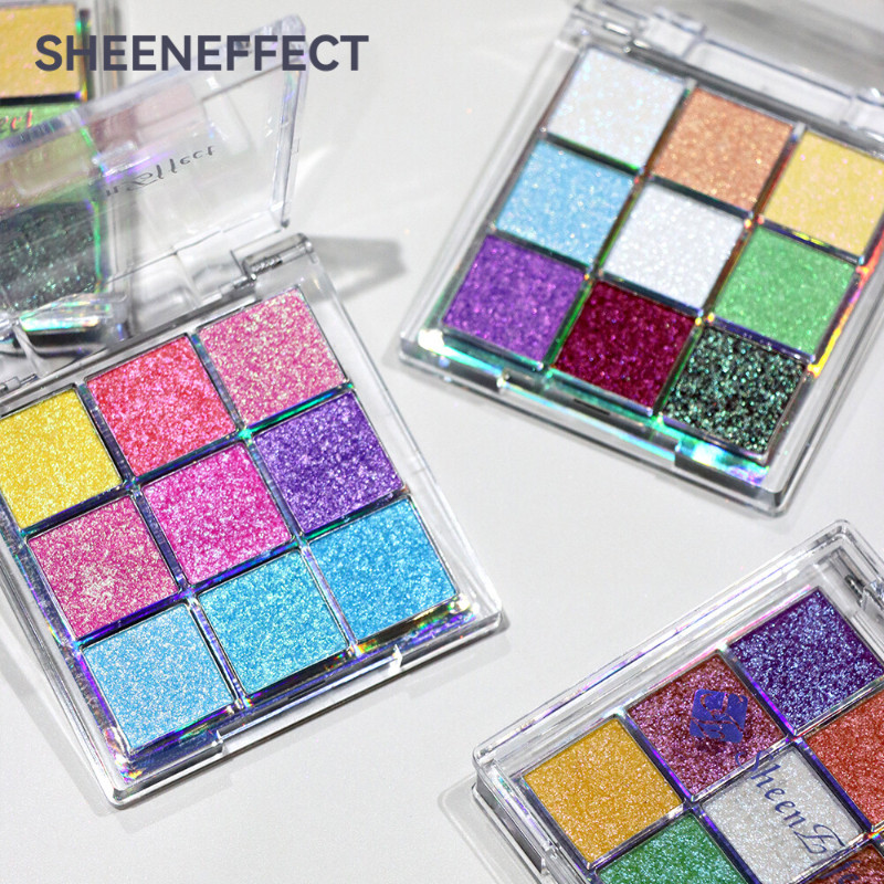 SHEENEFFECT พาเลทอายแชโดว์ เก้ากริด ระเบิด แฟลช เฉยๆ น้ำแข็ง โปร่งใส
